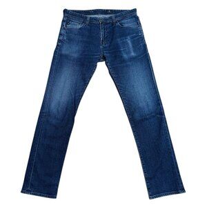 AG ADRIANO GOLDSCHMIED JEANS THE TELLIS MODERN SLIM MENS 33 DARK WASH DENIM